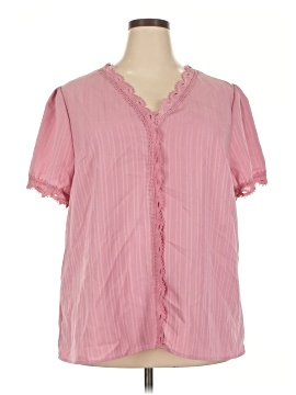 Shein Curve Short Sleeve Blouse