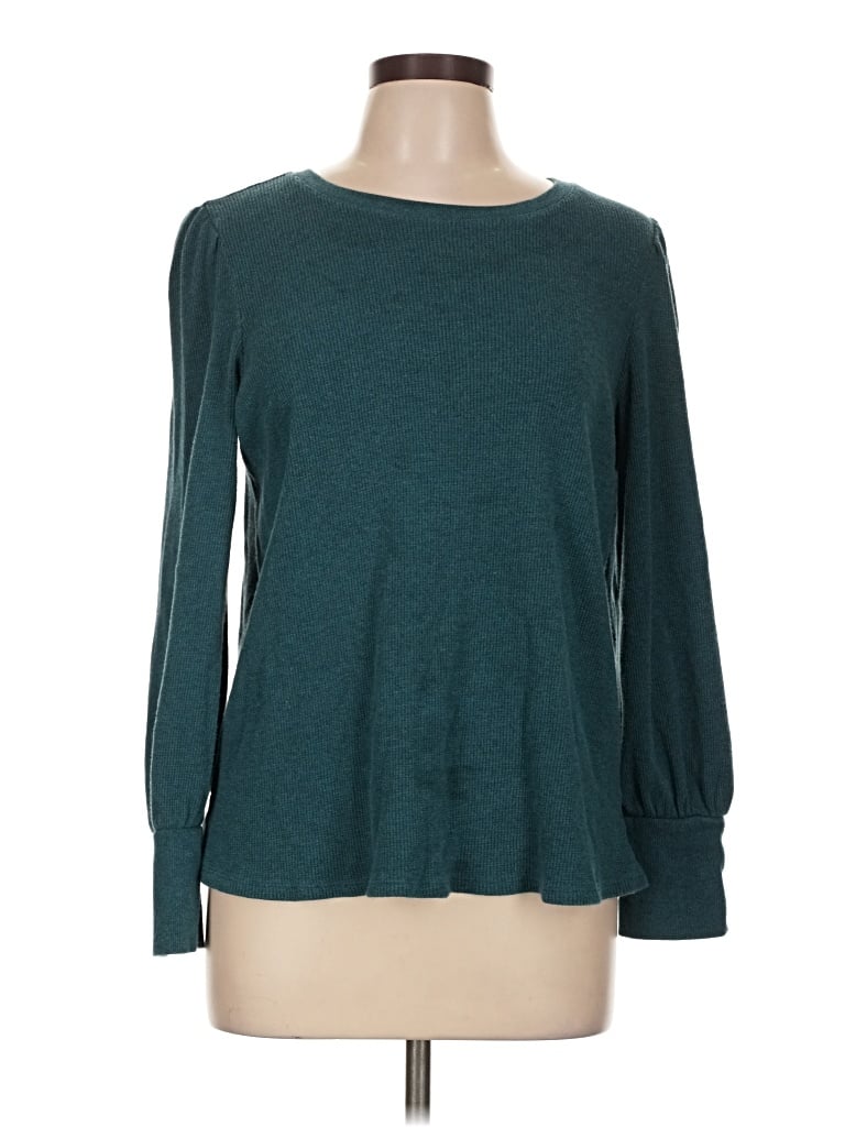 Pre-owned Jjill Long Sleeve T-shirt In Teal
