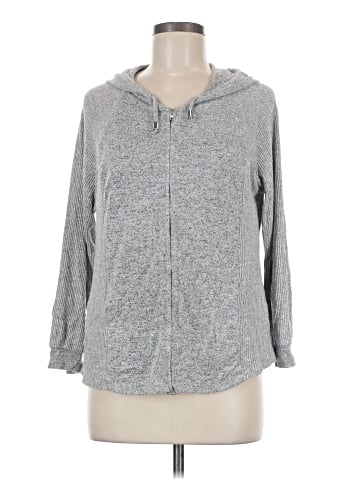 Indigo Rose Zip Up Hoodie (view 1)