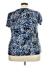 Lane Bryant Animal Print Blue Short Sleeve Blouse Size 22 - 24 Plus - photo 2