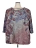 Catherines Paisley Gray 3/4 Sleeve Top Size 3X - photo 1