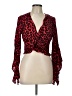 Olivaceous 100% Rayon Red Long Sleeve Blouse Size L - photo 1