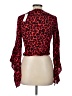 Olivaceous 100% Rayon Red Long Sleeve Blouse Size L - photo 2