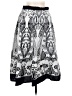 Studio West 100% Cotton Print Silver Casual Skirt Size M - photo 1