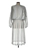 Liz Roberts 100% Polyester Chevron-herringbone Silver Casual Dress Size 13 - 14 - photo 1