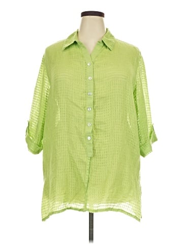Coldwater Creek 3/4 Sleeve Button-Down Shirt (view 1)