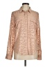 Ann Taylor Animal Print Tan Long Sleeve Blouse Size 8 - photo 1