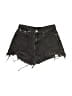 Missguided Black Denim Shorts Size 2 - photo 1