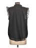 Ann Taylor LOFT 100% Polyester Gray Sleeveless Blouse Size L - photo 2