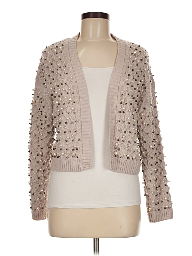 Pre-owned Zara Cardigan Sweater In Tan