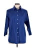 Lands' End Blue 3/4 Sleeve Button-Down Shirt Size 18 - photo 1
