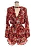 Bebop 100% Polyester Paisley Red Brown Romper Size M - photo 2