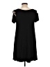 Lulus Solid Black Casual Dress Size L - photo 2