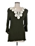 Cal Style 100% Rayon Green 3/4 Sleeve Blouse Size M - photo 1