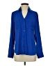 Express 100% Polyester Blue Long Sleeve Blouse Size S - photo 1