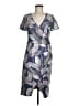 JS Collections Aztec Or Tribal Print Floral Paisley Tropical Purple Gray Cocktail Dress Size 8 - photo 1