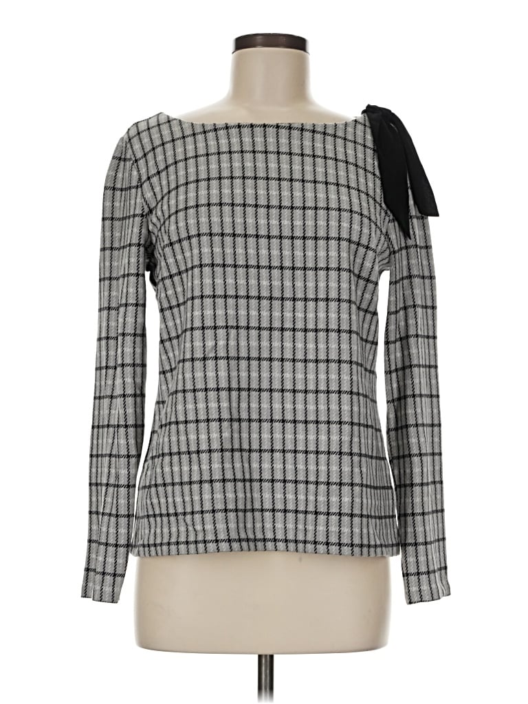 Pre-owned Talbots Long Sleeve Blouse In Gray