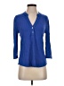Amour Vert Blue 3/4 Sleeve Blouse Size S - photo 1