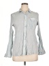 Express Stripes Gray Long Sleeve Button-Down Shirt Size XL - photo 1