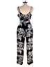 Dani Collection 100% Polyester Paisley Black Jumpsuit Size L - photo 2