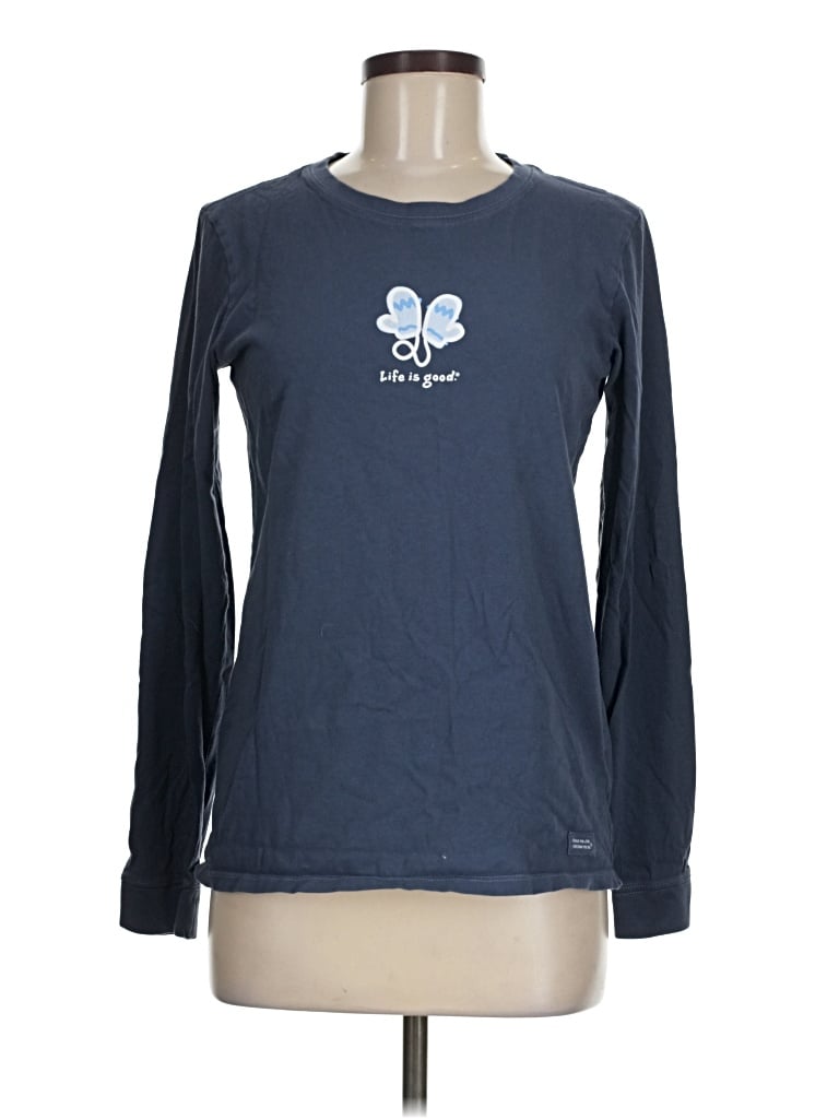 Pre-owned Life Is Good Long Sleeve T-shirt In Blue