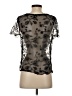 Hinge 100% Nylon Black Short Sleeve Blouse Size S - photo 2
