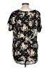 Everleigh 100% Polyester Floral Black Short Sleeve T-Shirt Size L - photo 2