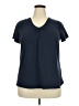 Evans 100% Cotton Blue Short Sleeve Top Size 20 - photo 1