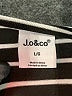 Jo & Co Stripes Black Short Sleeve Top Size L - photo 7