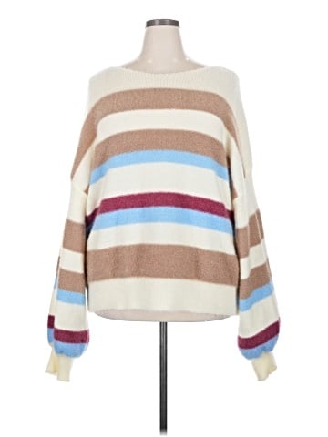 Flat White Pullover Sweater (view 1)