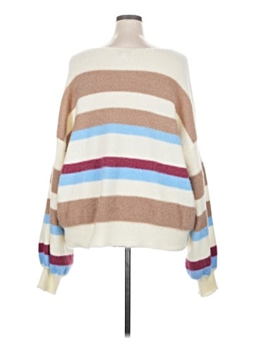 Flat White Pullover Sweater (view 2)