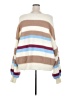 Flat White Stripes Ivory Pullover Sweater Size 2X - photo 2