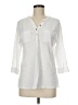 Chico's White 3/4 Sleeve Button-Down Shirt Size M - photo 1
