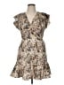 Boston Proper Animal Print Tan Cocktail Dress Size 14 - photo 1