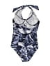 Amoressa 100% Nylon Blue One Piece Swimsuit Size 12 - photo 2
