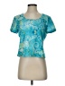 St. John by Marie Gray Teal Short Sleeve Top Size S - photo 1