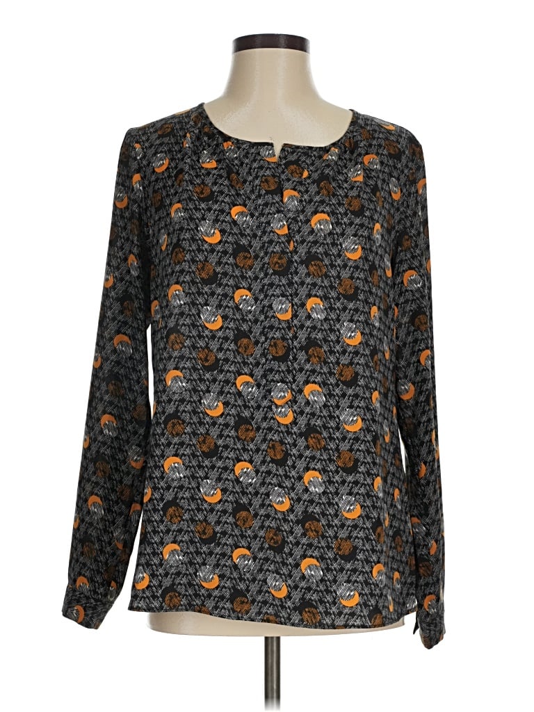Pre-owned Cabi Long Sleeve Blouse In Gray