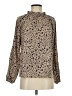 Unbranded 100% Polyester Animal Print Tan Long Sleeve Blouse Size S - photo 1