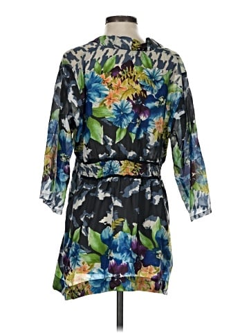 Johnny Was 3/4 Sleeve Silk Top (view 2)