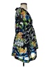 Johnny Was 100% Silk Blue 3/4 Sleeve Silk Top Size S - photo 4