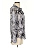 Daniel Rainn 100% Polyester Animal Print Silver Long Sleeve Blouse Size S - photo 4
