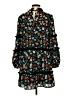Crosby 100% Polyester Print Black Casual Dress Size XS - photo 2