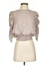 Paper Crane 100% Polyester Tan 3/4 Sleeve Blouse Size S - photo 1