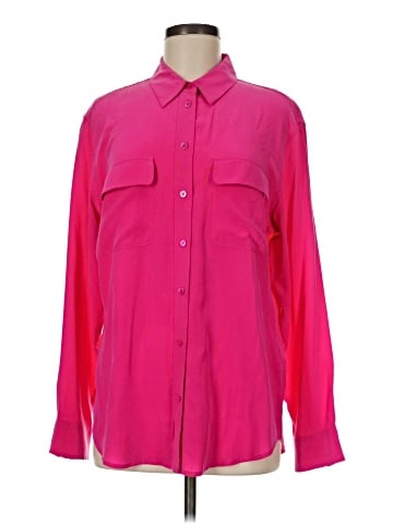 Equipment Long Sleeve Silk Top (view 1)