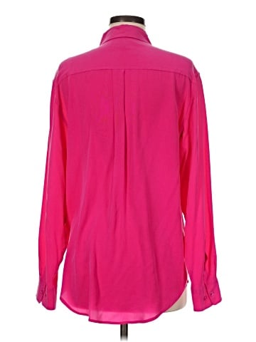 Equipment Long Sleeve Silk Top (view 2)