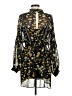 Topshop 100% Polyester Floral Multi Color Black Cocktail Dress Size 8 - photo 2
