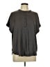 Old Navy 100% Polyester Gray Short Sleeve Blouse Size L - photo 1