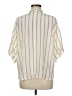Vince. 100% Silk Stripes Ivory Short Sleeve Silk Top Size M - photo 2