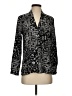 Ecru 100% Silk Black Long Sleeve Silk Top Size XS - photo 1
