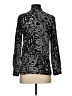Ecru 100% Silk Black Long Sleeve Silk Top Size XS - photo 2